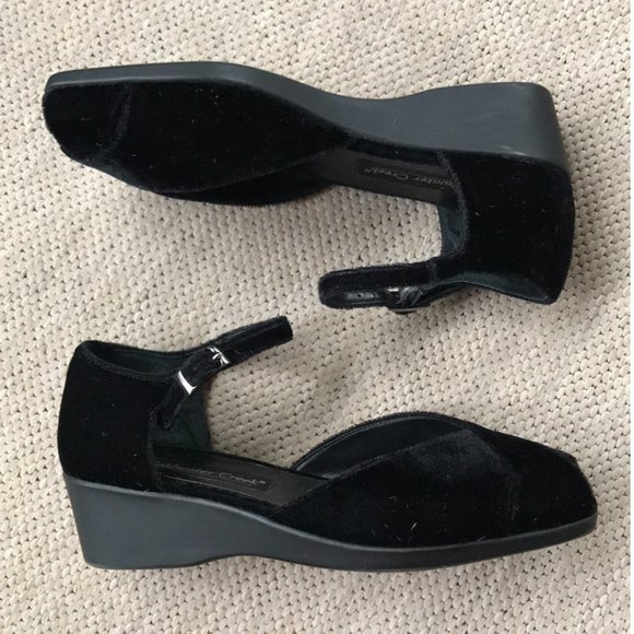 “Coldwater Creek” velvet peep toe wedges, almost new, 7.5 - Picture 10 of 11